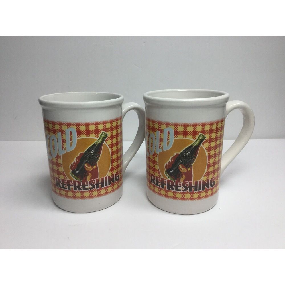 Vintage Gibson COCA COLA Coffee Mug Collectible Coke Advertising Set of 2